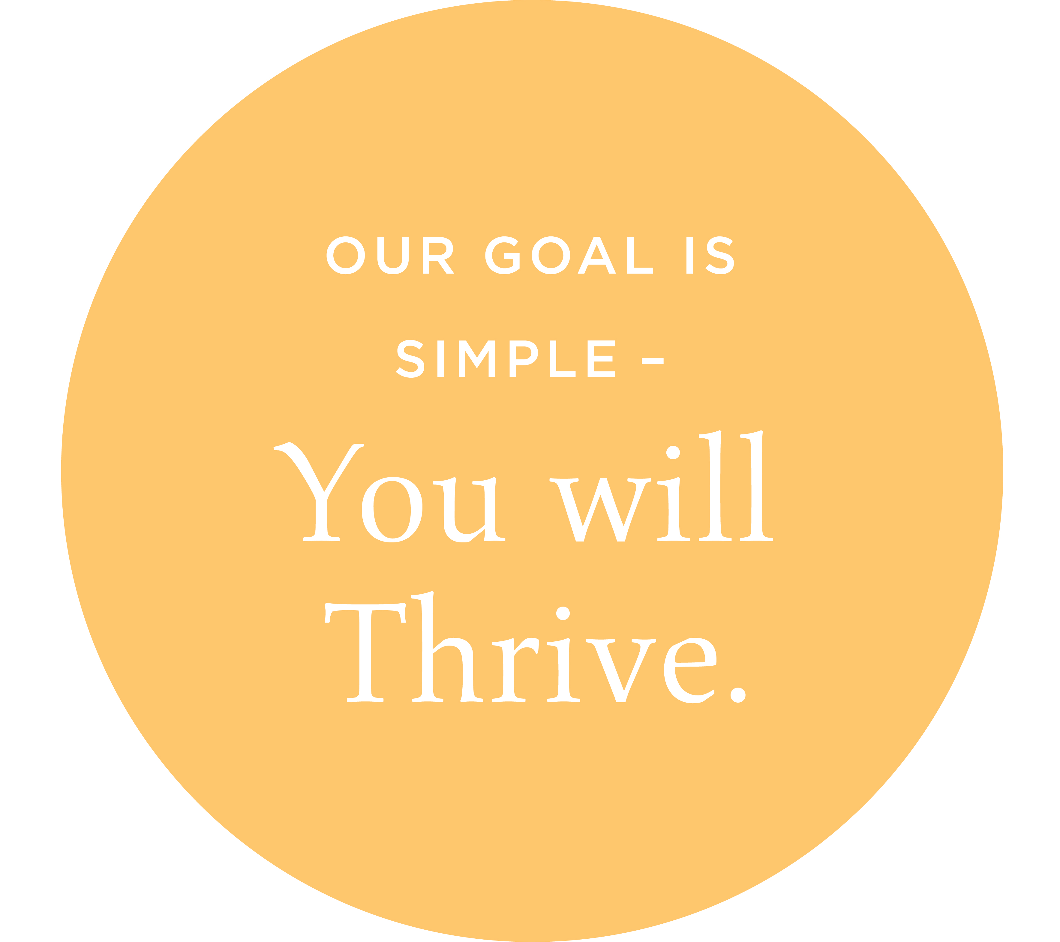 Our goal is simple - You will Thrive.
